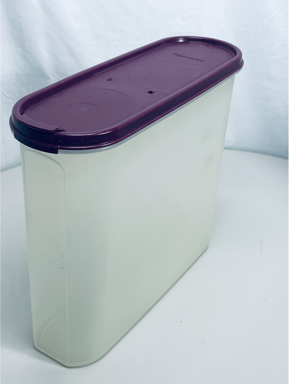 Tupperware Vintage Purple Lid Storage Cereal Container